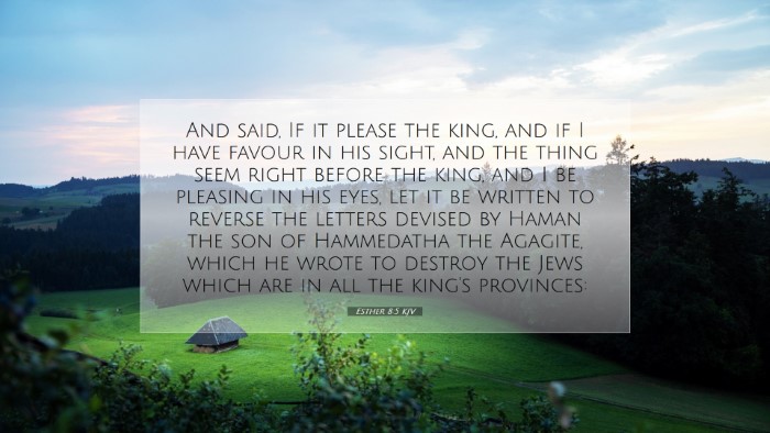 Picture 07 - Esther 8:5 KJV Desktop Wallpaper - And said, If it please the king, and if I have - Desktop Bible Verse Wallpaper