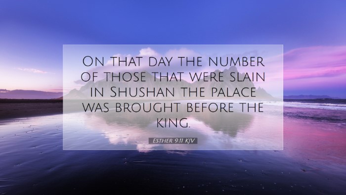 Picture 07 - Esther 9:11 KJV Desktop Wallpaper - On that day the number of those that were slain - Desktop Bible Verse Wallpaper