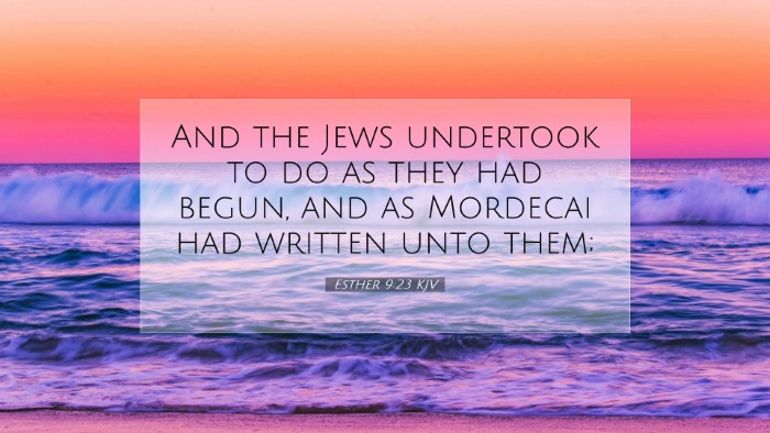 Picture 07 - Esther 9:23 KJV Desktop Wallpaper - And the Jews undertook to do as they had begun, - Desktop Bible Verse Wallpaper