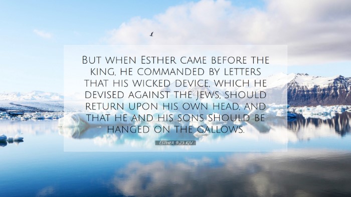 Picture 07 - Esther 9:25 KJV Desktop Wallpaper - But when Esther came before the king, he - Desktop Bible Verse Wallpaper