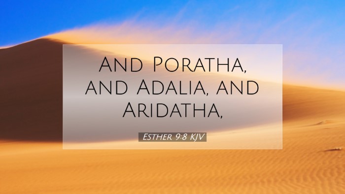 Picture 07 - Esther 9:8 KJV Desktop Wallpaper - And Poratha, and Adalia, and - Desktop Bible Verse Wallpaper
