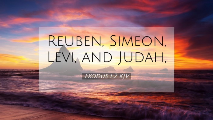 Picture 07 - Exodus 1:2 KJV Desktop Wallpaper - Reuben, Simeon, Levi, and - Desktop Bible Verse Wallpaper