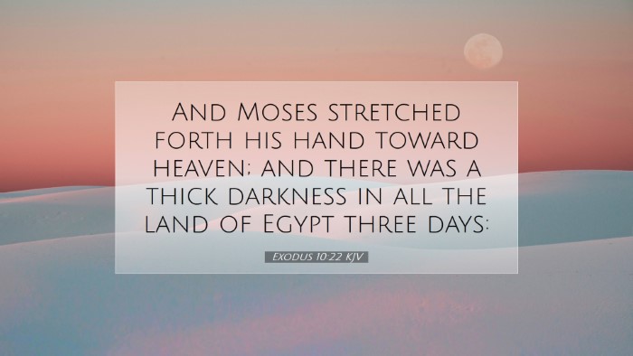 Picture 07 - Exodus 10:22 KJV Desktop Wallpaper - And Moses stretched forth his hand toward heaven; - Desktop Bible Verse Wallpaper