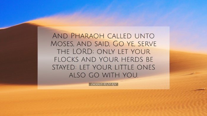 Picture 07 - Exodus 10:24 KJV Desktop Wallpaper - And Pharaoh called unto Moses, and said, Go ye, - Desktop Bible Verse Wallpaper