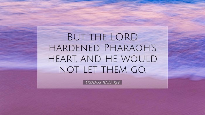 Picture 07 - Exodus 10:27 KJV Desktop Wallpaper - But the LORD hardened Pharaoh's heart, and he - Desktop Bible Verse Wallpaper