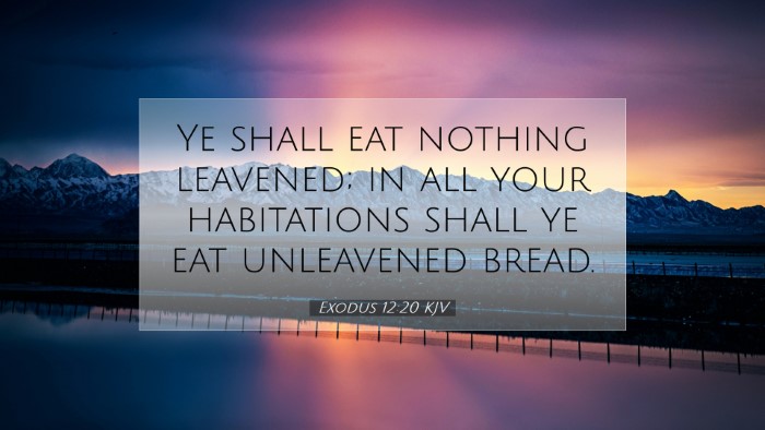 Picture 07 - Exodus 12:20 KJV Desktop Wallpaper - Ye shall eat nothing leavened; in all your - Desktop Bible Verse Wallpaper
