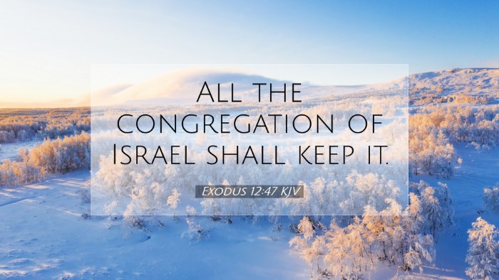 Picture 07 - Exodus 12:47 KJV Desktop Wallpaper - All the congregation of Israel shall keep - Desktop Bible Verse Wallpaper