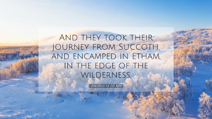 Picture 07 - Exodus 13:20 KJV Desktop Wallpaper - And they took their journey from Succoth, and - Desktop Bible Verse Wallpaper