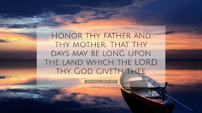 Picture 07 - Exodus 20:12 KJV Desktop Wallpaper - Honor thy father and thy mother: that thy days - Desktop Bible Verse Wallpaper