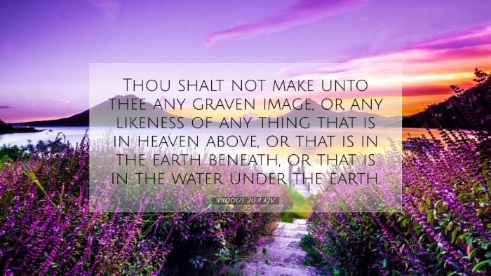 Picture 07 - Exodus 20:4 KJV Desktop Wallpaper - Thou shalt not make unto thee any graven image, - Desktop Bible Verse Wallpaper