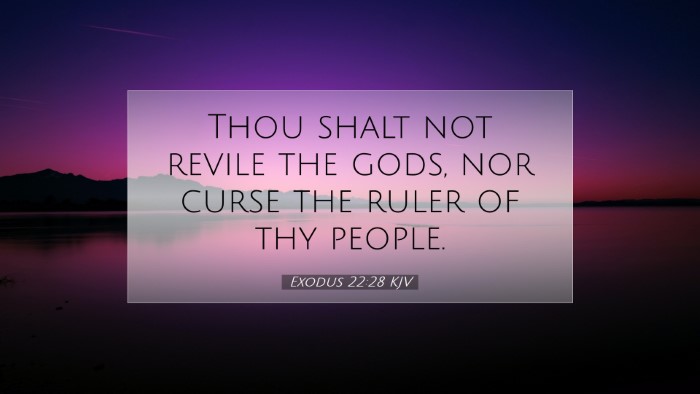 Picture 07 - Exodus 22:28 KJV Desktop Wallpaper - Thou shalt not revile the gods, nor curse the - Desktop Bible Verse Wallpaper
