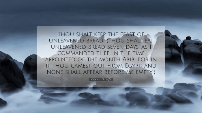 Picture 07 - Exodus 23:15 KJV Desktop Wallpaper - Thou shalt keep the feast of unleavened bread: - Desktop Bible Verse Wallpaper