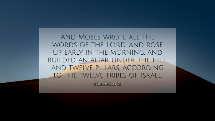 Picture 07 - Exodus 24:4 KJV Desktop Wallpaper - And Moses wrote all the words of the LORD, and - Desktop Bible Verse Wallpaper