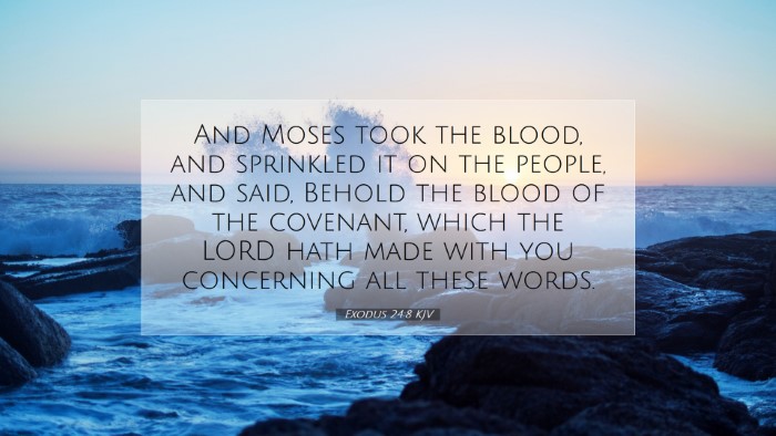 Picture 07 - Exodus 24:8 KJV Desktop Wallpaper - And Moses took the blood, and sprinkled it on the - Desktop Bible Verse Wallpaper