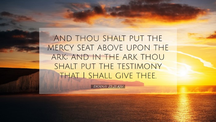 Picture 07 - Exodus 25:21 KJV Desktop Wallpaper - And thou shalt put the mercy seat above upon the - Desktop Bible Verse Wallpaper