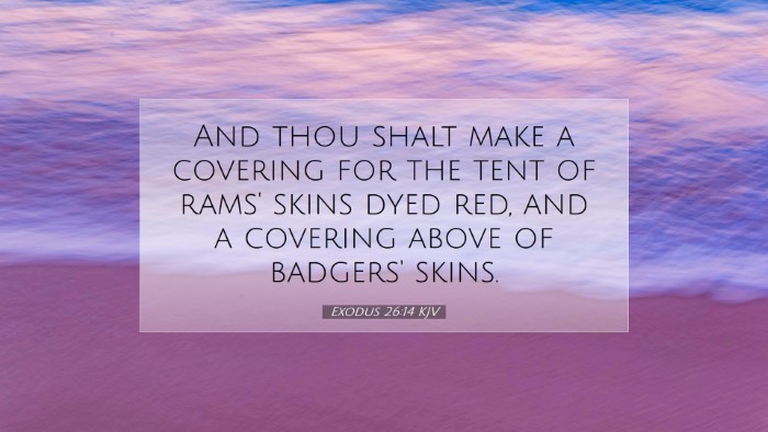 Picture 07 - Exodus 26:14 KJV Desktop Wallpaper - And thou shalt make a covering for the tent of - Desktop Bible Verse Wallpaper