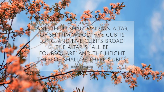 Picture 07 - Exodus 27:1 KJV Desktop Wallpaper - And thou shalt make an altar of shittim wood, - Desktop Bible Verse Wallpaper