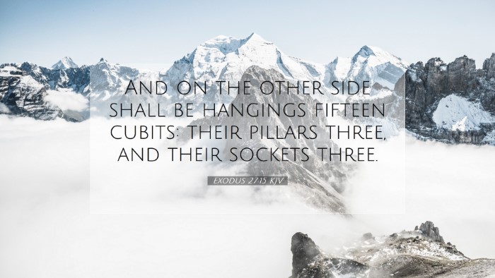 Picture 07 - Exodus 27:15 KJV Desktop Wallpaper - And on the other side shall be hangings fifteen - Desktop Bible Verse Wallpaper