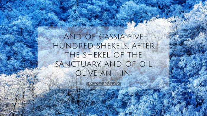 Picture 07 - Exodus 30:24 KJV Desktop Wallpaper - And of cassia five hundred shekels, after the - Desktop Bible Verse Wallpaper