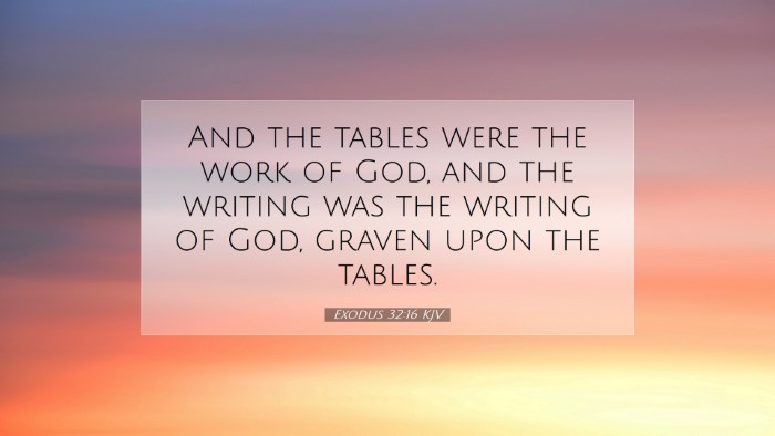 Picture 07 - Exodus 32:16 KJV Desktop Wallpaper - And the tables were the work of God, and the - Desktop Bible Verse Wallpaper