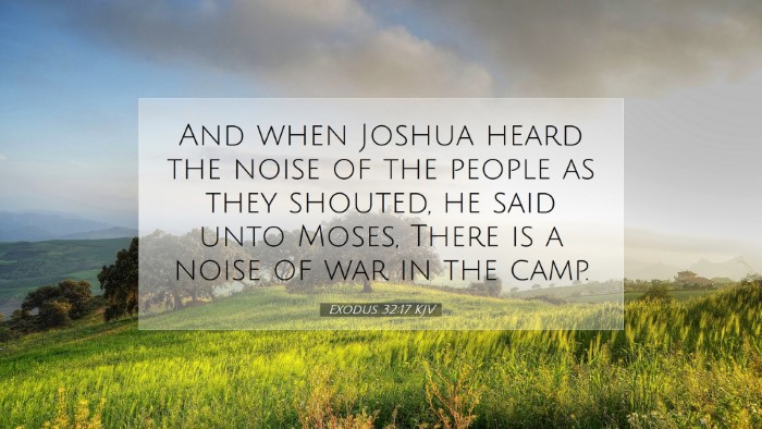 Picture 07 - Exodus 32:17 KJV Desktop Wallpaper - And when Joshua heard the noise of the people as - Desktop Bible Verse Wallpaper