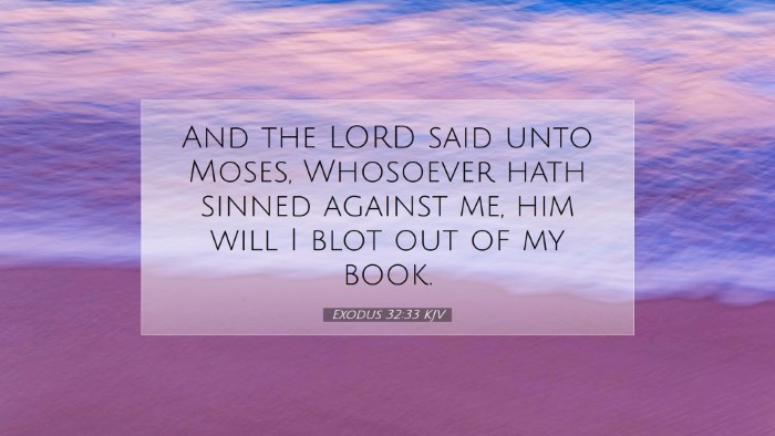 Picture 07 - Exodus 32:33 KJV Desktop Wallpaper - And the LORD said unto Moses, Whosoever hath - Desktop Bible Verse Wallpaper