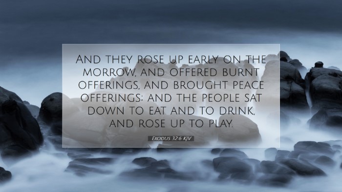Picture 07 - Exodus 32:6 KJV Desktop Wallpaper - And they rose up early on the morrow, and offered - Desktop Bible Verse Wallpaper