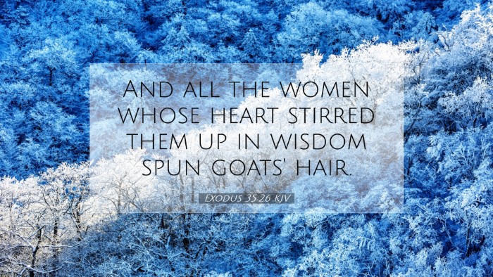 Picture 07 - Exodus 35:26 KJV Desktop Wallpaper - And all the women whose heart stirred them up in - Desktop Bible Verse Wallpaper