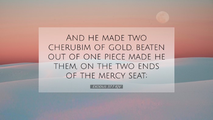 Picture 07 - Exodus 37:7 KJV Desktop Wallpaper - And he made two cherubim of gold, beaten out of - Desktop Bible Verse Wallpaper