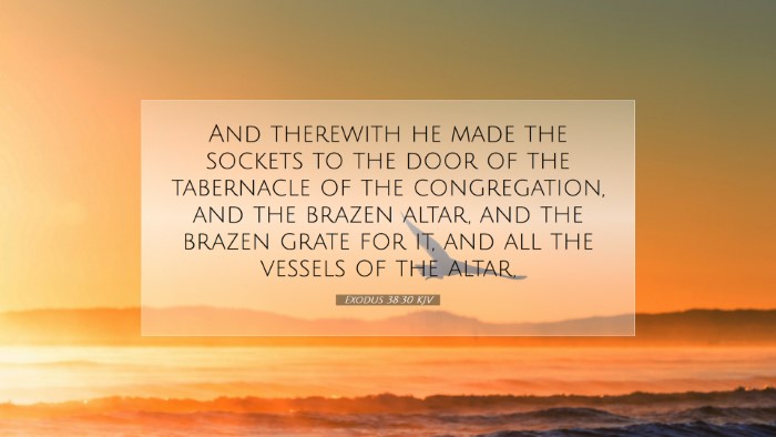 Picture 07 - Exodus 38:30 KJV Desktop Wallpaper - And therewith he made the sockets to the door of - Desktop Bible Verse Wallpaper