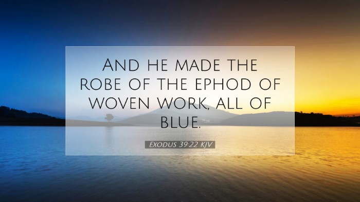 Picture 07 - Exodus 39:22 KJV Desktop Wallpaper - And he made the robe of the ephod of woven work, - Desktop Bible Verse Wallpaper