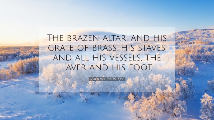 Picture 07 - Exodus 39:39 KJV Desktop Wallpaper - The brazen altar, and his grate of brass, his - Desktop Bible Verse Wallpaper