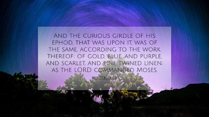 Picture 07 - Exodus 39:5 KJV Desktop Wallpaper - And the curious girdle of his ephod, that was - Desktop Bible Verse Wallpaper