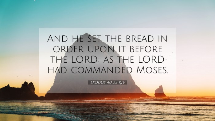Picture 07 - Exodus 40:23 KJV Desktop Wallpaper - And he set the bread in order upon it before the - Desktop Bible Verse Wallpaper