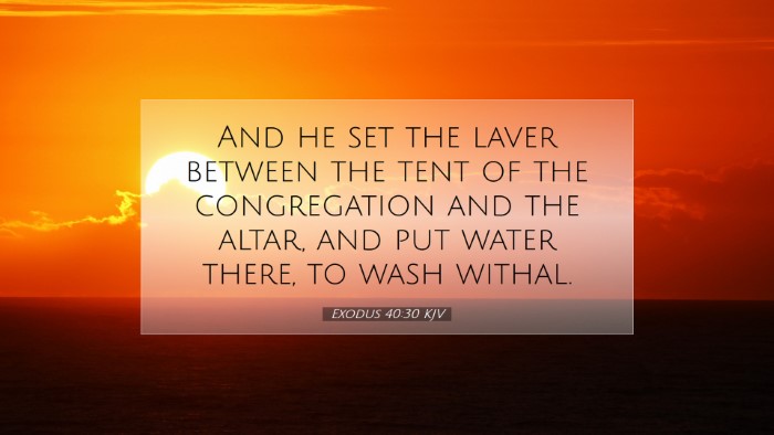 Picture 07 - Exodus 40:30 KJV Desktop Wallpaper - And he set the laver between the tent of the - Desktop Bible Verse Wallpaper