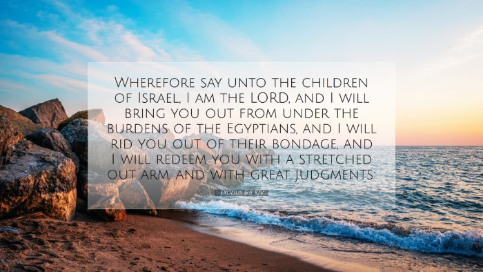 Picture 07 - Exodus 6:6 KJV Desktop Wallpaper - Wherefore say unto the children of Israel, I am - Desktop Bible Verse Wallpaper