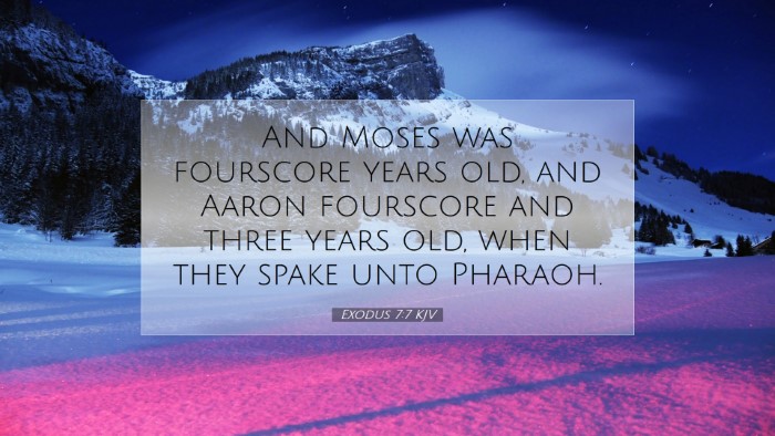 Picture 07 - Exodus 7:7 KJV Desktop Wallpaper - And Moses was fourscore years old, and Aaron - Desktop Bible Verse Wallpaper