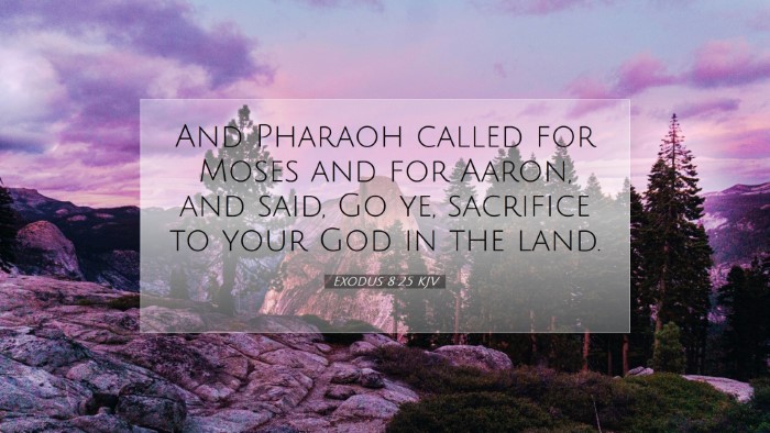 Picture 07 - Exodus 8:25 KJV Desktop Wallpaper - And Pharaoh called for Moses and for Aaron, and - Desktop Bible Verse Wallpaper