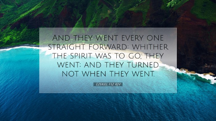 Picture 07 - Ezekiel 1:12 KJV Desktop Wallpaper - And they went every one straight forward: whither - Desktop Bible Verse Wallpaper