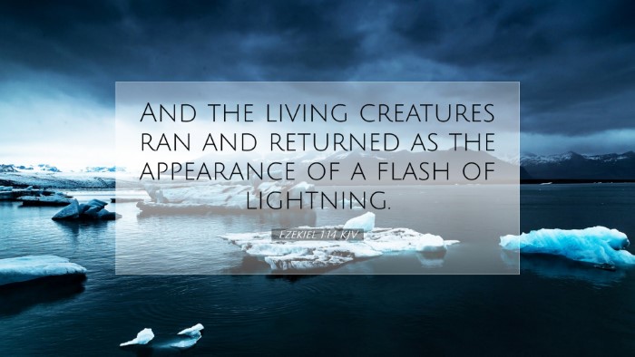 Picture 07 - Ezekiel 1:14 KJV Desktop Wallpaper - And the living creatures ran and returned as the - Desktop Bible Verse Wallpaper