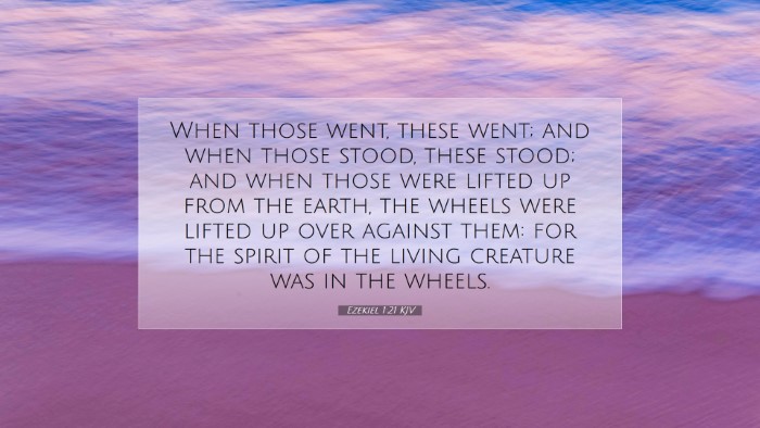 Picture 07 - Ezekiel 1:21 KJV Desktop Wallpaper - When those went, these went; and when those - Desktop Bible Verse Wallpaper