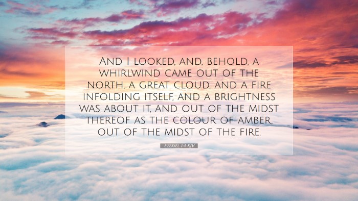 Picture 07 - Ezekiel 1:4 KJV Desktop Wallpaper - And I looked, and, behold, a whirlwind came out - Desktop Bible Verse Wallpaper
