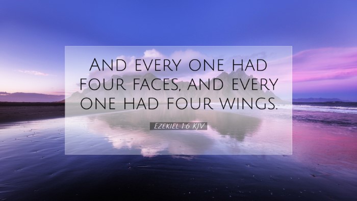 Picture 07 - Ezekiel 1:6 KJV Desktop Wallpaper - And every one had four faces, and every one had - Desktop Bible Verse Wallpaper