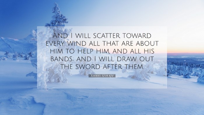 Picture 07 - Ezekiel 12:14 KJV Desktop Wallpaper - And I will scatter toward every wind all that are - Desktop Bible Verse Wallpaper