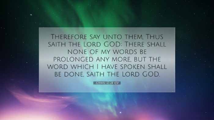 Picture 07 - Ezekiel 12:28 KJV Desktop Wallpaper - Therefore say unto them, Thus saith the Lord GOD; - Desktop Bible Verse Wallpaper