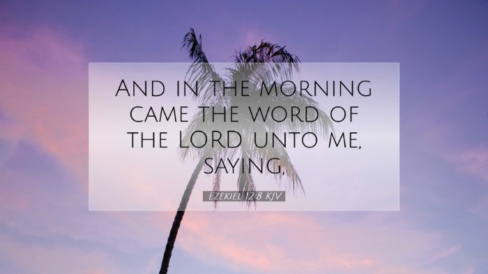 Picture 07 - Ezekiel 12:8 KJV Desktop Wallpaper - And in the morning came the word of the LORD unto - Desktop Bible Verse Wallpaper