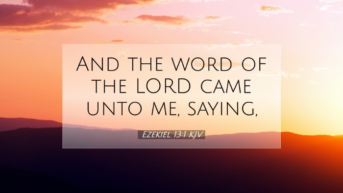 Picture 07 - Ezekiel 13:1 KJV Desktop Wallpaper - And the word of the LORD came unto me, - Desktop Bible Verse Wallpaper