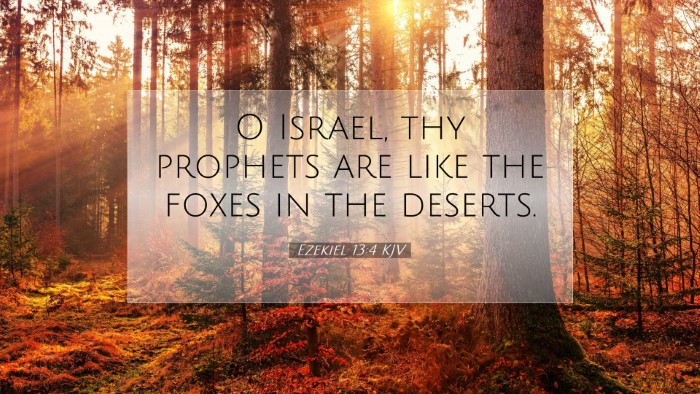 Picture 07 - Ezekiel 13:4 KJV Desktop Wallpaper - O Israel, thy prophets are like the foxes in the - Desktop Bible Verse Wallpaper