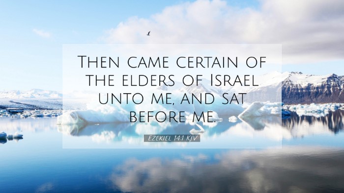 Picture 07 - Ezekiel 14:1 KJV Desktop Wallpaper - Then came certain of the elders of Israel unto - Desktop Bible Verse Wallpaper