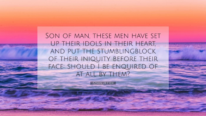Picture 07 - Ezekiel 14:3 KJV Desktop Wallpaper - Son of man, these men have set up their idols in - Desktop Bible Verse Wallpaper